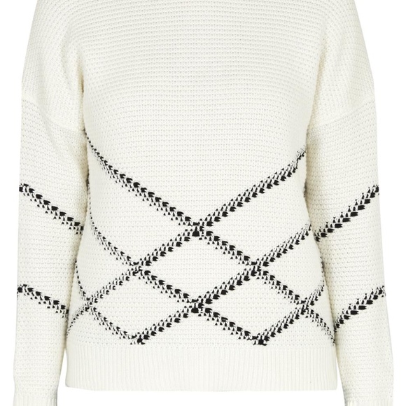 VINCE Intarsia Crew Neck Cotton Sweater (NWT) - Picture 8 of 8